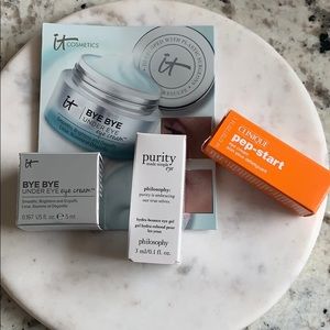 II Cosmetics, Clinique & Philosophy eye cream duo
